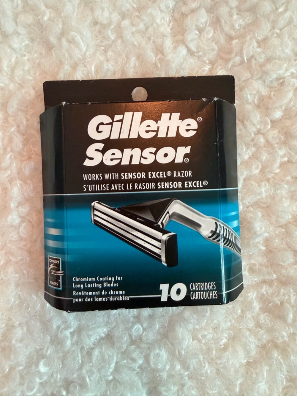 New- Gillette Sensor Razor Cartridges - Blue & Black Packaging